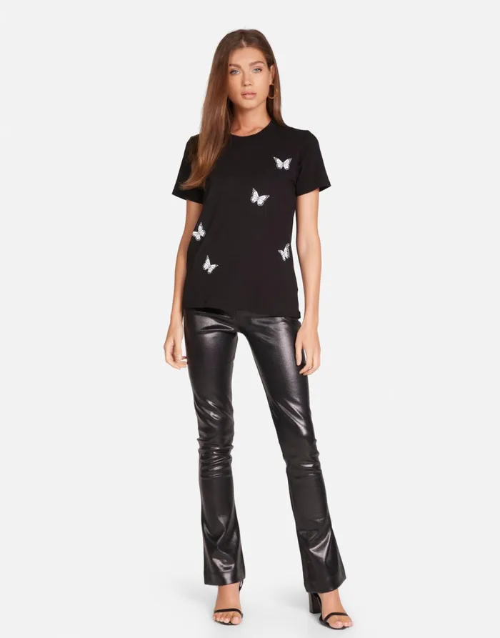 Croft Optimist Butterflies Black Women039s Lauren Moshi Short Sleeve