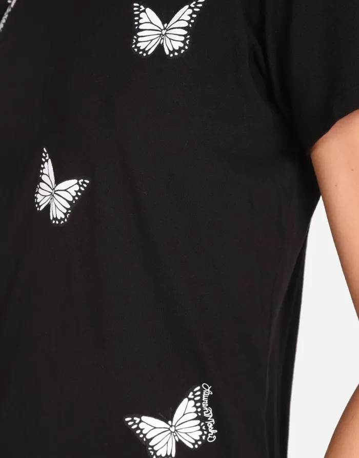 Croft Optimist Butterflies Black Women039s Lauren Moshi Short Sleeve