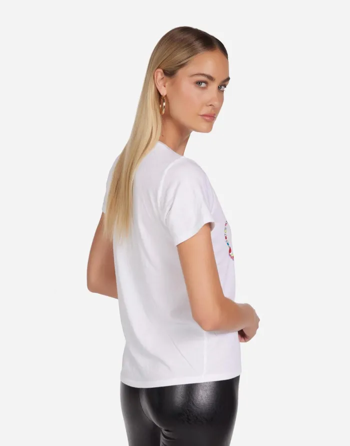 Croft X Charm Peace Sign White Women039s Lauren Moshi Short Sleeve