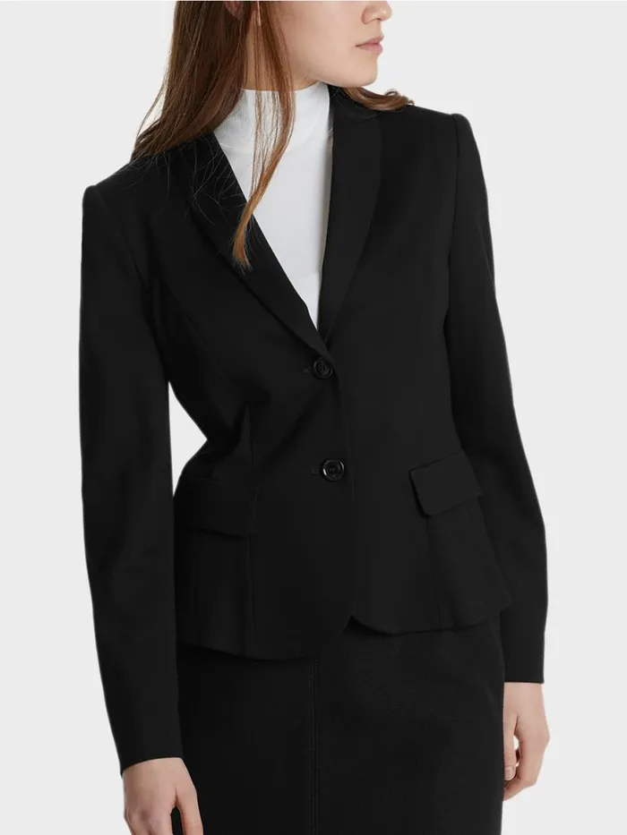 Damen Marc Cain Blazer Leichter Blazer Aus Feinem Jersey Black