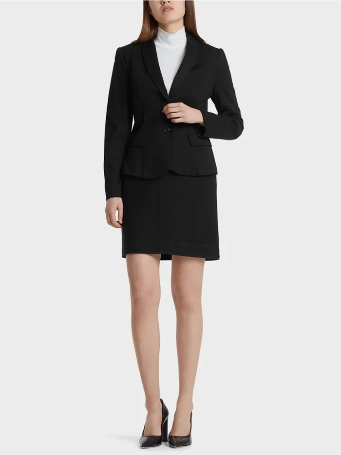 Damen Marc Cain Blazer Leichter Blazer Aus Feinem Jersey Black
