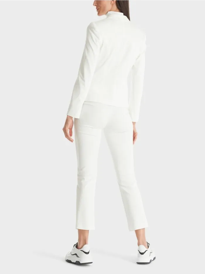 Damen Marc Cain Blazer Melierter Blazer Offwhite