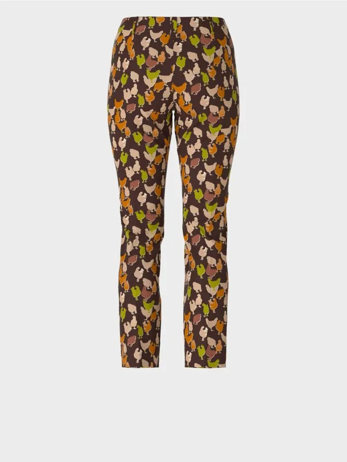 Damen Marc Cain Hosen Pants SYDNEY Im HhnerPrint Dark Wood