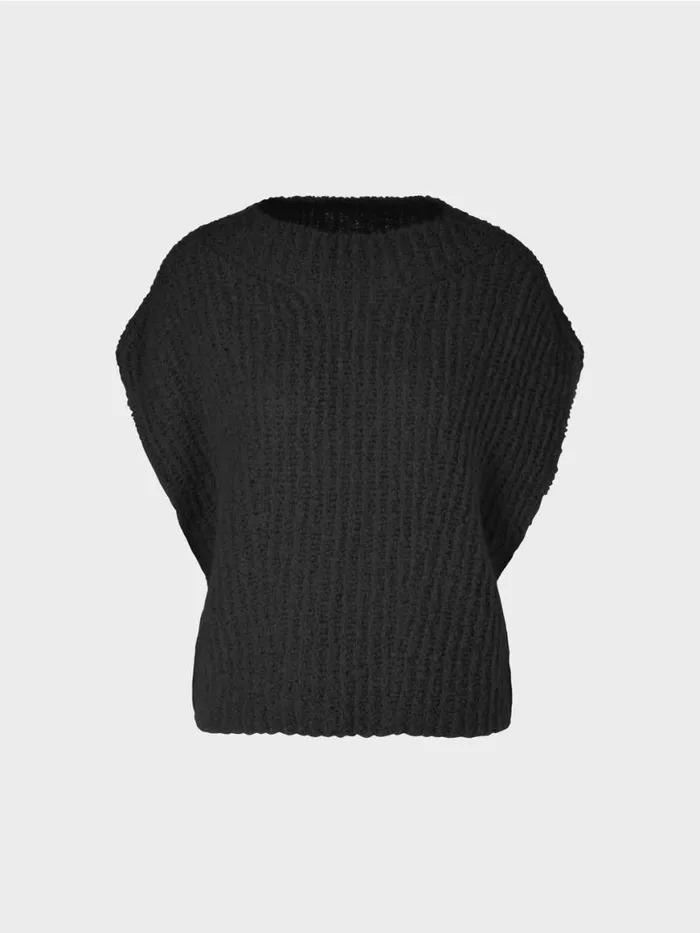 Damen Marc Cain Strick Tank Top 100 Made In Germany Black