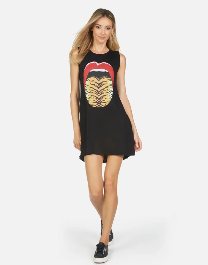 Deanna Tiger Tongue Black Women039s Lauren Moshi Dresses