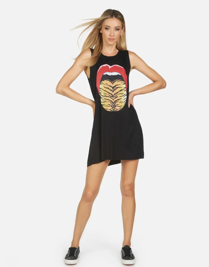 Deanna Tiger Tongue Black Women039s Lauren Moshi Dresses