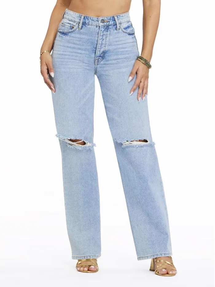 Denim Clothing Jessica Simpson Relaxed Wide Straight Jeans In Soulmate