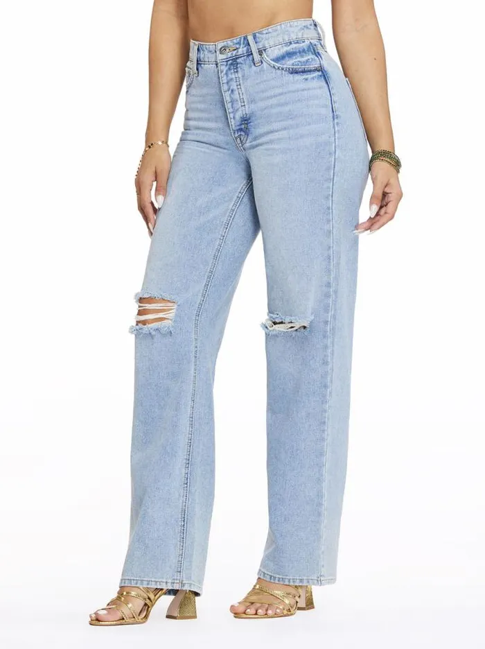 Denim Clothing Jessica Simpson Relaxed Wide Straight Jeans In Soulmate