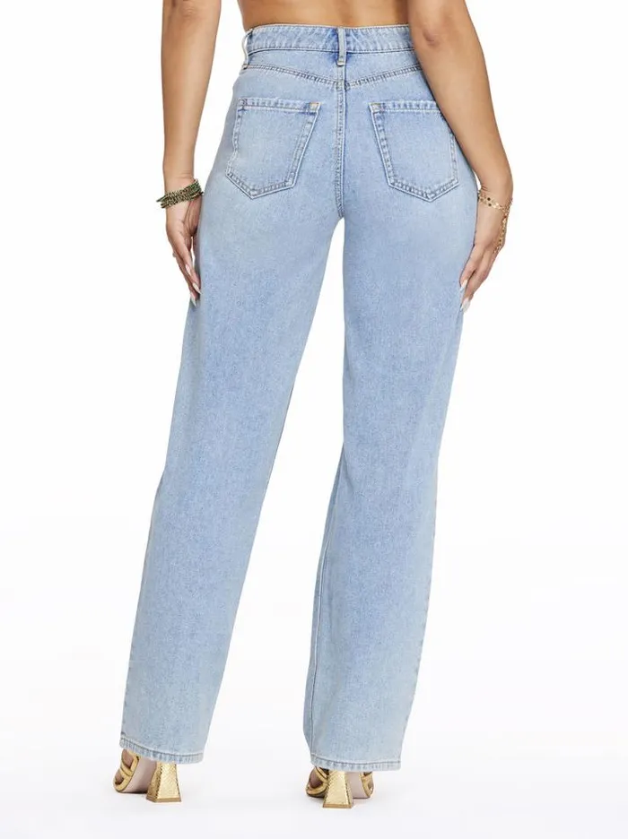 Denim Clothing Jessica Simpson Relaxed Wide Straight Jeans In Soulmate