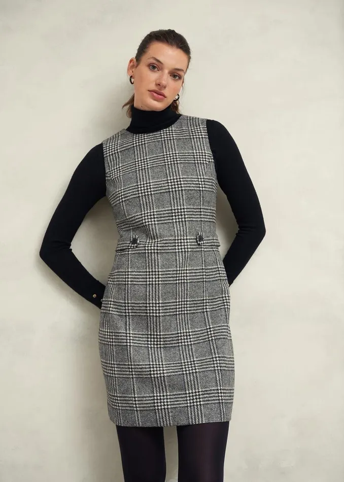 Dresses and Jumpsuits Women HOBBS Brea Wool Dress Black White