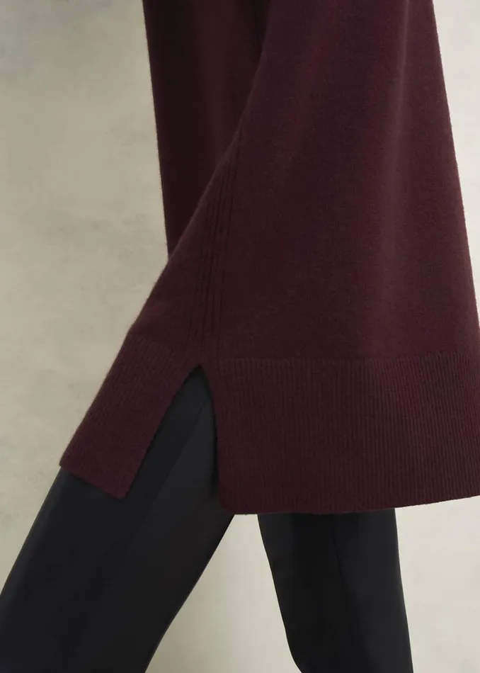 Dresses and Jumpsuits Women HOBBS Hartsfirth Knitted Dress With Cashmere Cocoa Brown