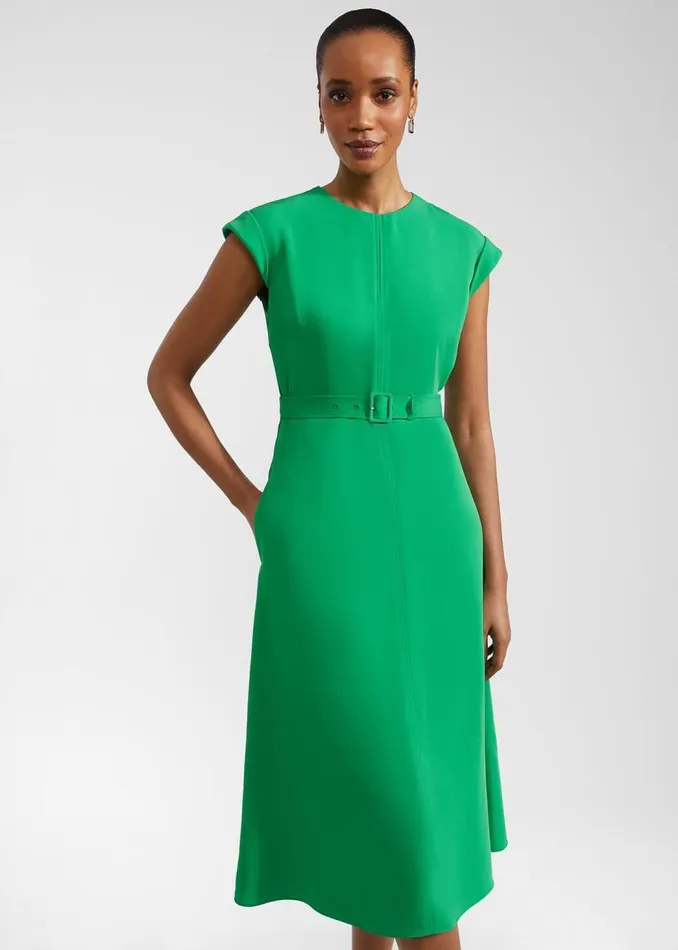 Dresses and Jumpsuits Women HOBBS Meera Belted Dress Cilantro Green