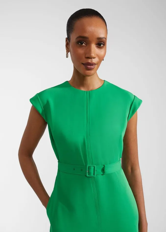 Dresses and Jumpsuits Women HOBBS Meera Belted Dress Cilantro Green