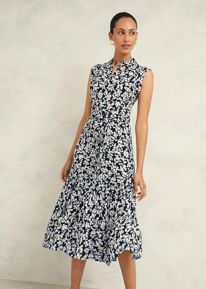 Dresses and Jumpsuits Women HOBBS Petite Esme Dress Navy Multi