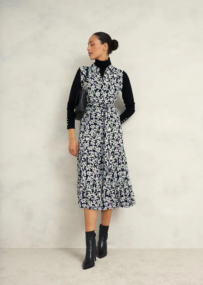 Dresses and Jumpsuits Women HOBBS Petite Esme Dress Navy Multi