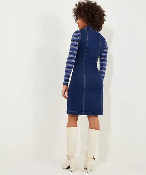 Dresses Apparel Dawn Denim Zip Through Pinafore Blue Joebrowns Dresses Apparel Dawn Denim Zip Through Pinafore Blue Joebrowns