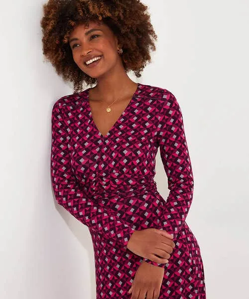 Dresses Glorious Geo Jersey Dress Pink Joebrowns Apparel Dresses Glorious Geo Jersey Dress Pink Joebrowns Apparel