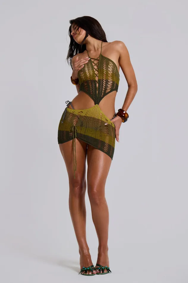 Dresses Jaded London Women Shop Amir Crochet Halter Mini Dress
