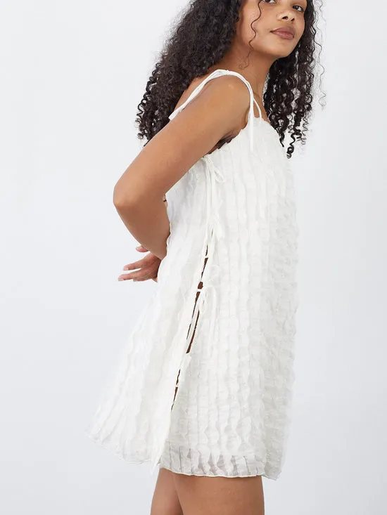 Dresses Lisa Says Gah Women Tara Tie Mini Dress Vanilla Ruffle Dresses Lisa Says Gah Women Tara Tie Mini Dress Vanilla Ruffle