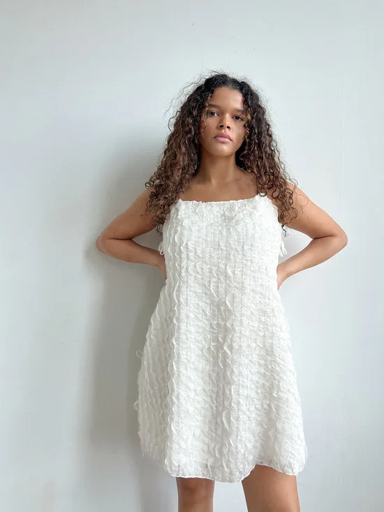 Dresses Lisa Says Gah Women Tara Tie Mini Dress Vanilla Ruffle Dresses Lisa Says Gah Women Tara Tie Mini Dress Vanilla Ruffle