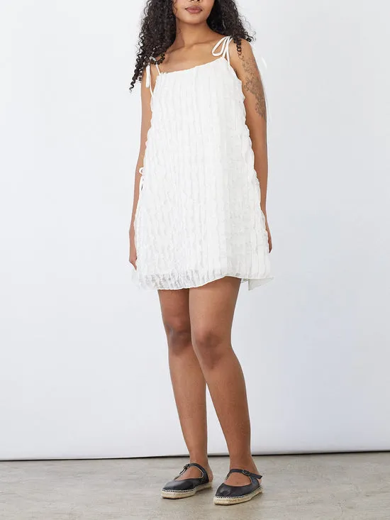 Dresses Lisa Says Gah Women Tara Tie Mini Dress Vanilla Ruffle Dresses Lisa Says Gah Women Tara Tie Mini Dress Vanilla Ruffle