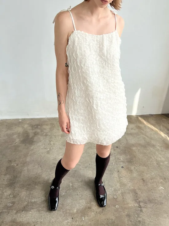 Dresses Lisa Says Gah Women Tara Tie Mini Dress Vanilla Ruffle Dresses Lisa Says Gah Women Tara Tie Mini Dress Vanilla Ruffle