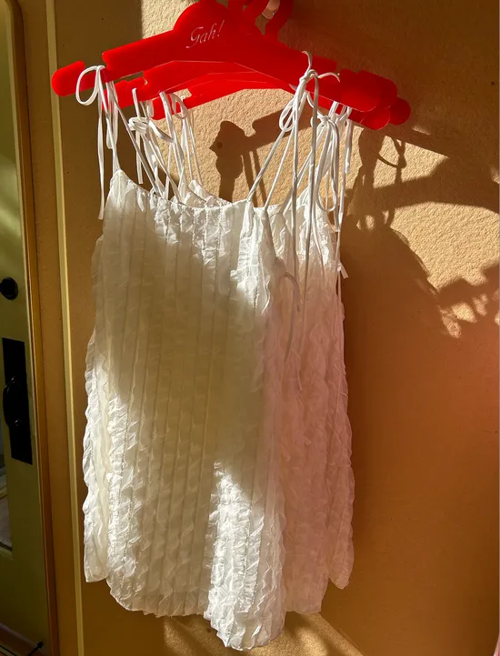 Dresses Lisa Says Gah Women Tara Tie Mini Dress Vanilla Ruffle Dresses Lisa Says Gah Women Tara Tie Mini Dress Vanilla Ruffle