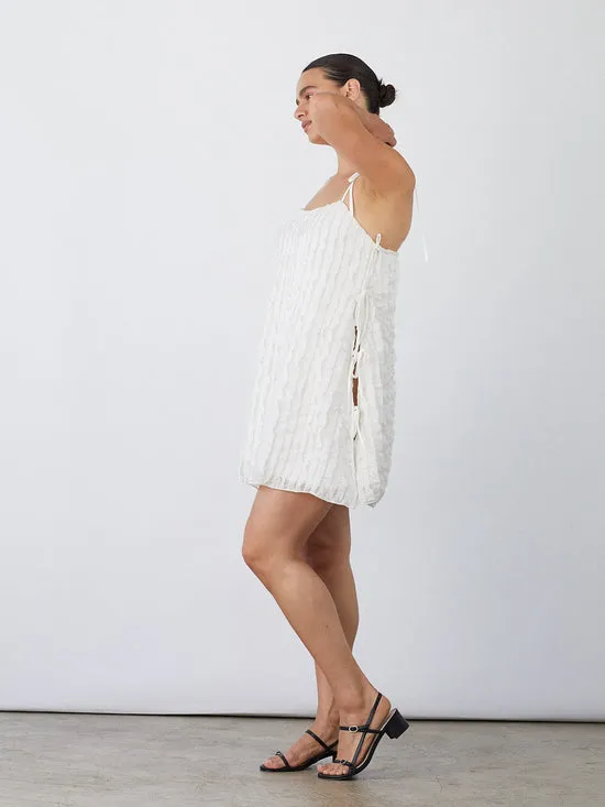 Dresses Lisa Says Gah Women Tara Tie Mini Dress Vanilla Ruffle Dresses Lisa Says Gah Women Tara Tie Mini Dress Vanilla Ruffle