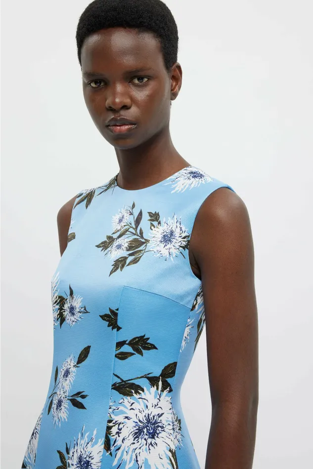 Dresses Nodin Gown Blue Dahlia Floral Print Taffeta Faille 8211 Emilia Wickstead Women Dresses Nodin Gown Blue Dahlia Floral Print Taffeta Faille 8211 Emilia Wickstead Women