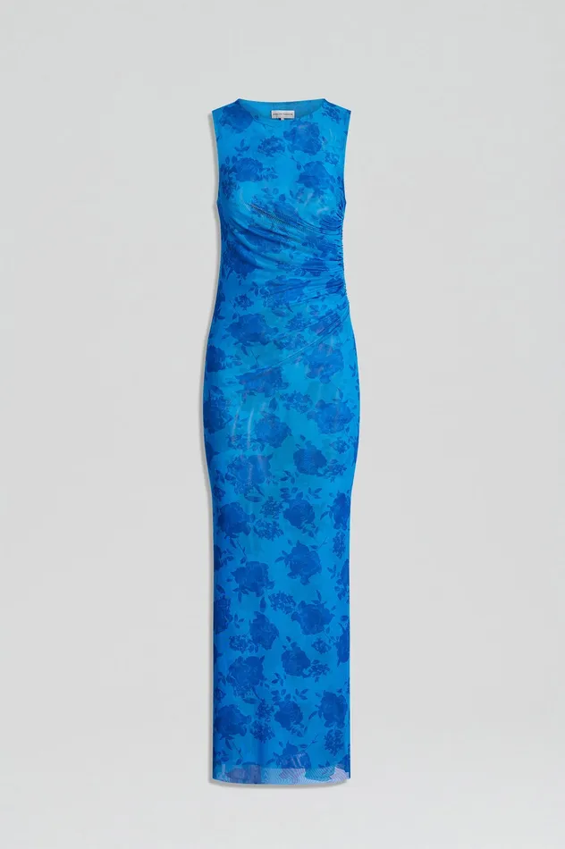 Dresses Scanlan Theodore Women FLORAL LACE PRINT MESH DRESS BLUE Dresses Scanlan Theodore Women FLORAL LACE PRINT MESH DRESS BLUE