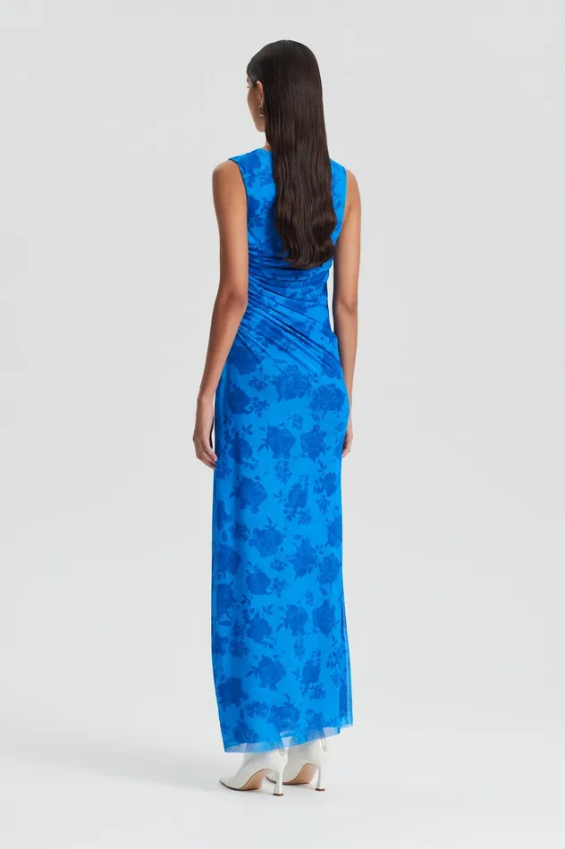 Dresses Scanlan Theodore Women FLORAL LACE PRINT MESH DRESS BLUE Dresses Scanlan Theodore Women FLORAL LACE PRINT MESH DRESS BLUE