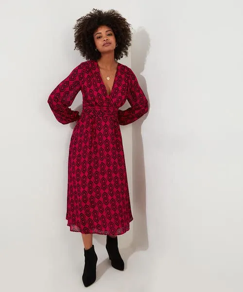Dresses Tamzin Printed Dress Pink Joebrowns Apparel