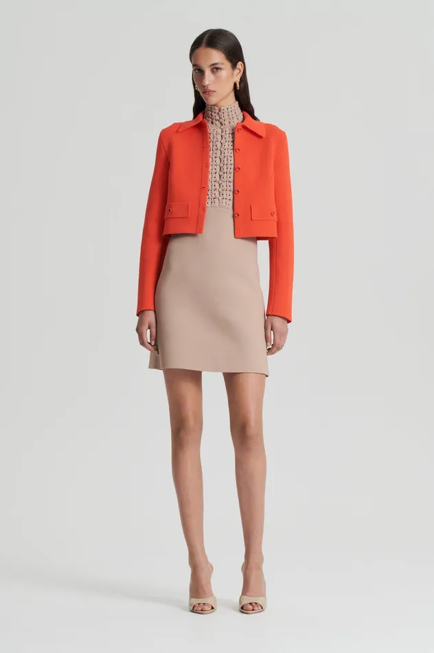 Dresses Women CREPE KNIT DAISY MINI DRESS OAT Scanlan Theodore