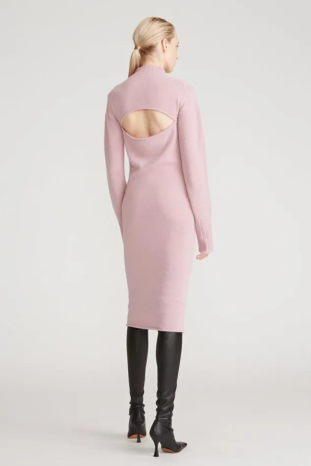 Dresses Women Halston Brinkley Wool Cashmere Dress Dusty Rose