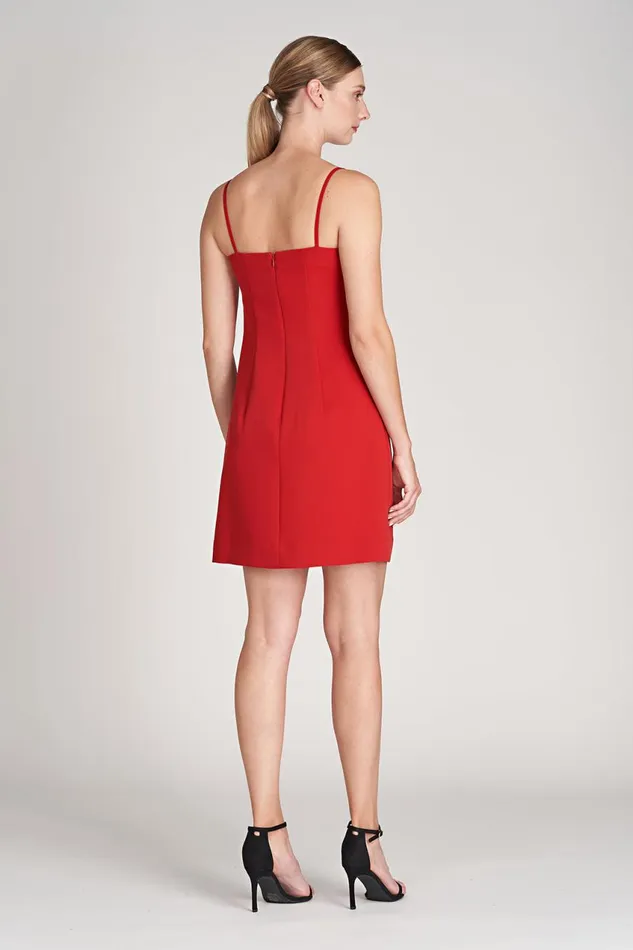 Dresses Women Halston Kenia Dress In Stretch Crepe Halston Red