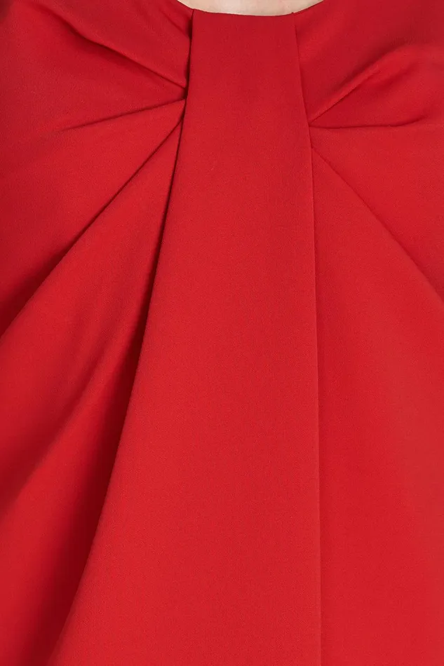 Dresses Women Halston Kenia Dress In Stretch Crepe Halston Red