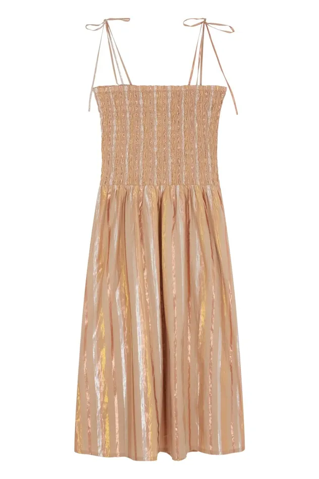 Dresses Women Leon and Harper Reiko Shiny Dress Powder