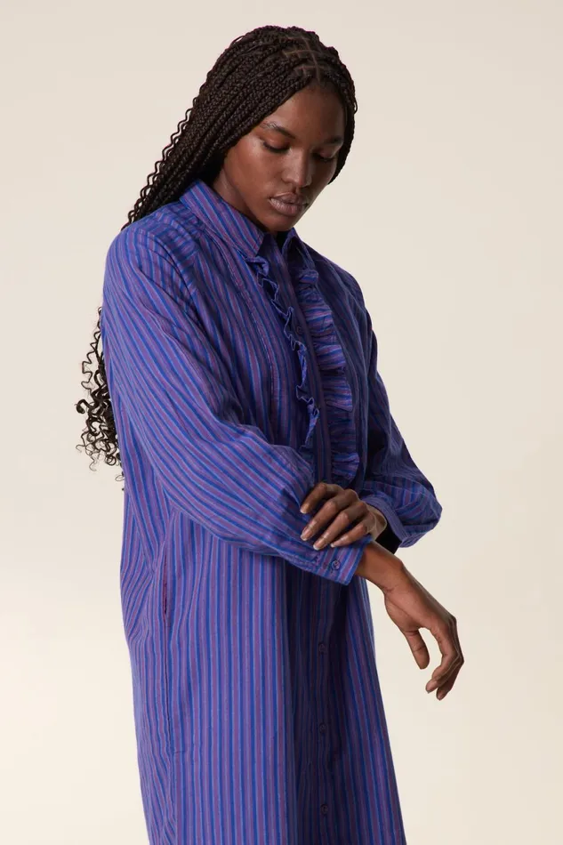 Dresses Women Leon and Harper Renna Stripe Dress Purple