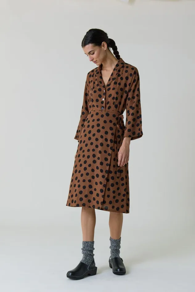Dresses Women Leon and Harper Rolie Spot Dress Brown