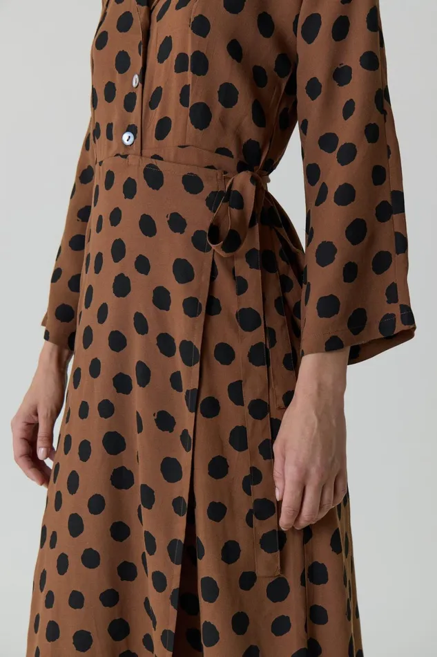 Dresses Women Leon and Harper Rolie Spot Dress Brown