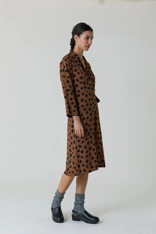 Dresses Women Leon and Harper Rolie Spot Dress Brown