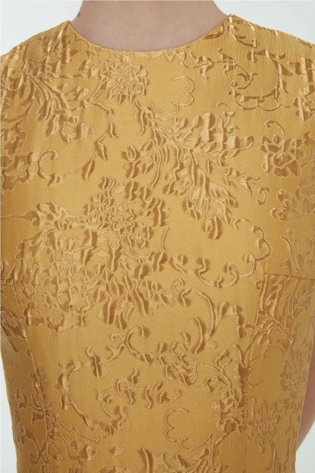 Dresses Women Mara Dress In Gold Wallpaper Jacquard Emilia Wickstead