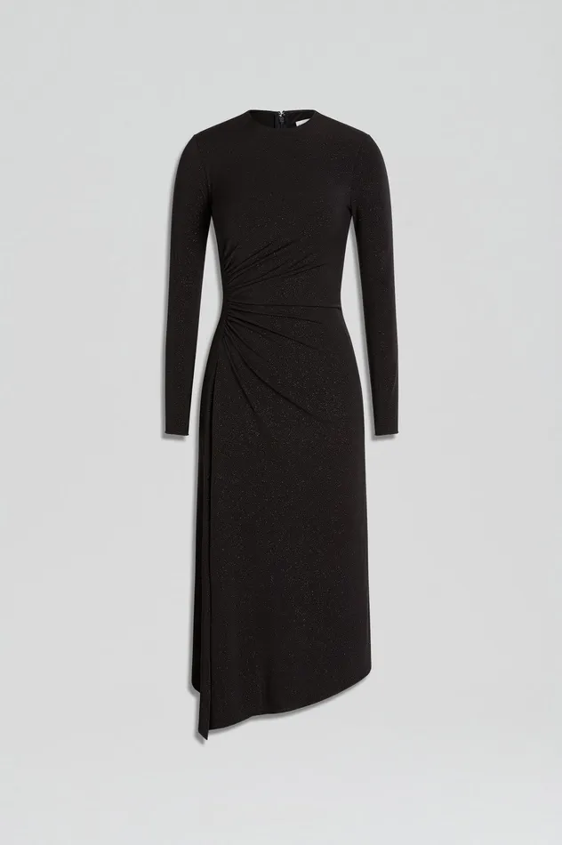 Dresses Women TINSEL PRINT DRAPE DRESS BLACK Scanlan Theodore