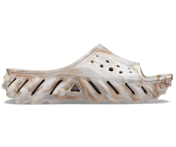 Echo Marbled Slide Bone Multi Women Crocs Slides