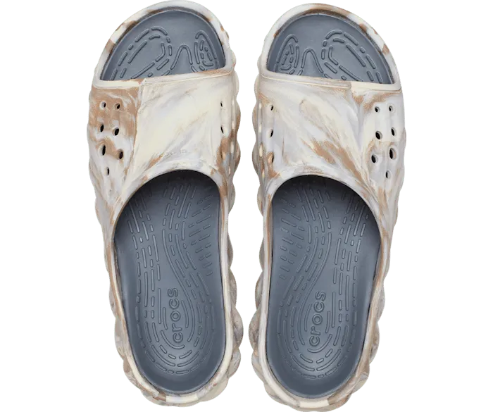Echo Marbled Slide Bone Multi Women Crocs Slides