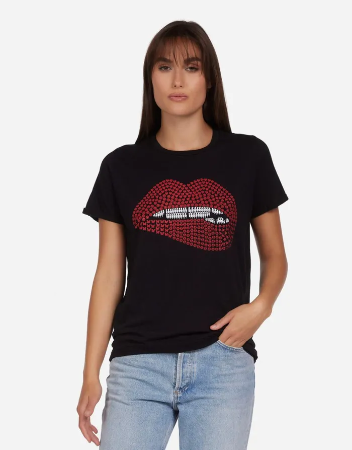 Edda Elements Biting Lip Black Women039s Lauren Moshi Short Sleeve