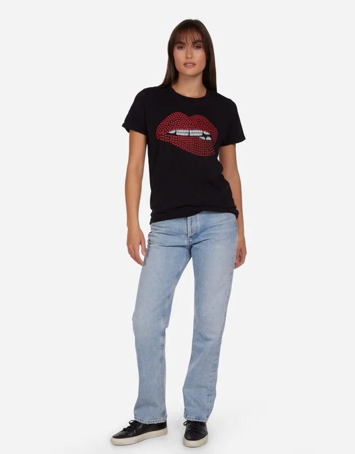 Edda Elements Biting Lip Black Women039s Lauren Moshi Short Sleeve