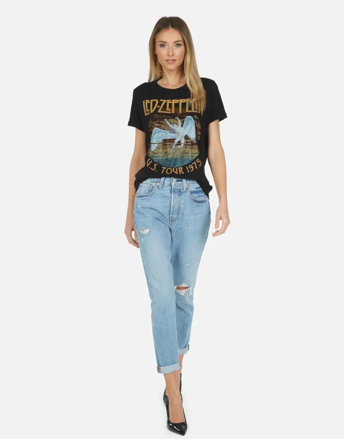 Edda Led Zeppelin Black Women039s Lauren Moshi Short Sleeve