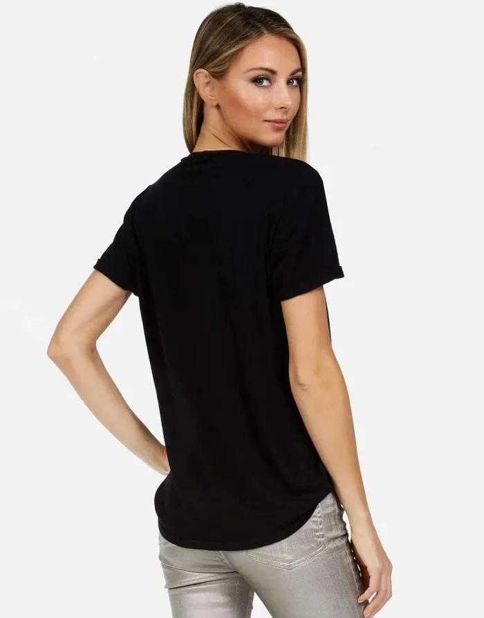 Edda X Dripping Star Black Women039s Lauren Moshi Short Sleeve