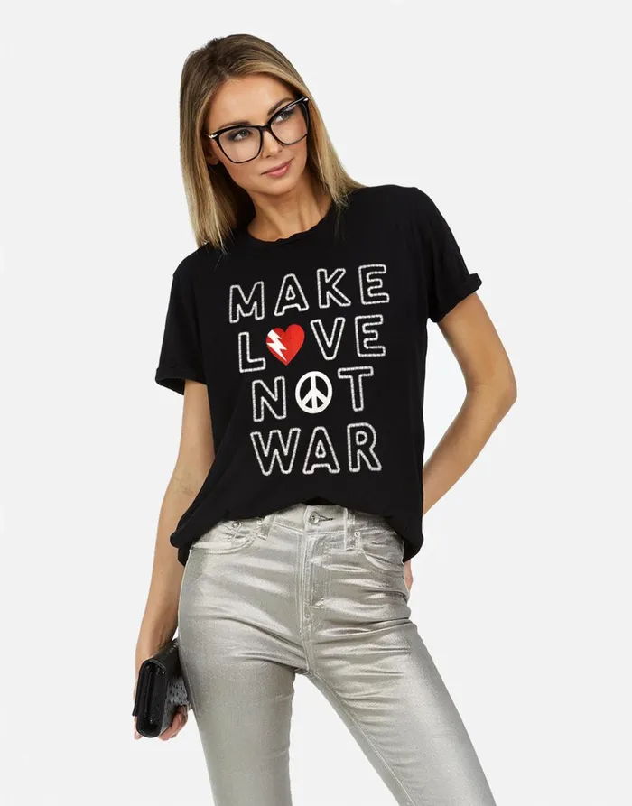 Edda X Make Love Not War Black Women039s Lauren Moshi Short Sleeve
